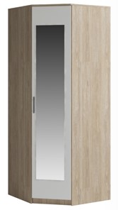 Шкаф угловой Genesis Светлана, с зеркалом, белый/дуб сонома в Пскове