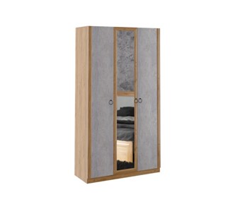 Распашной шкаф Глэдис М23 (Дуб золотой/Цемент светлый) в Пскове