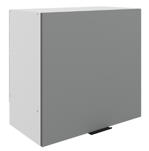 Кухонный навесной шкаф Стоун L600 Н566 (1 дв. гл.) (белый/оникс софттач) в Пскове