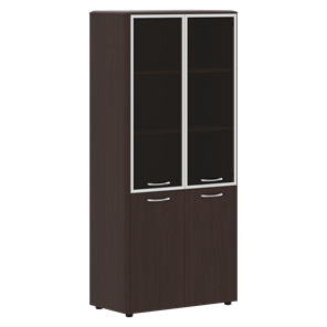 Шкаф комбинированный с дверьми в алюминиевой рамке DIONI Венге DHC 85.7  (850х430х1930) в Пскове
