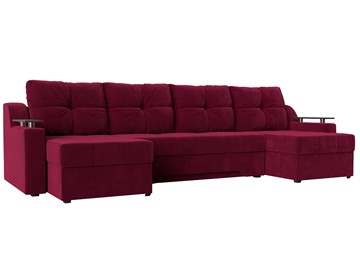П-образный диван Сенатор, Бордовый (Микровельвет) боннель в Пскове