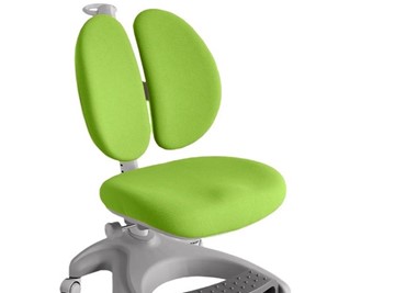 Детский стул FauDesk FunDesk Solerte Grey с подставкой для ног + чехол для кресла (ткань зеленая) в Пскове