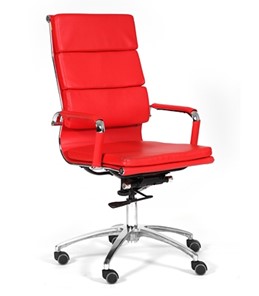 Кресло офисное CHAIRMAN 750 экокожа красная в Пскове
