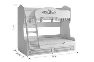 Детская 2-ярусная кровать Алиса (1974х1404х1765) в Пскове - предосмотр 4