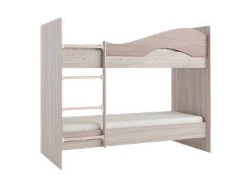 Детская 2-х ярусная кровать Мая с 2 ящиками на щитах, корпус Шимо светлый, фасад Шимо темный в Пскове - предосмотр 2