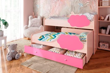 Детская 2-ярусная кровать Соник 1.6 с ящиком, Розовый в Пскове