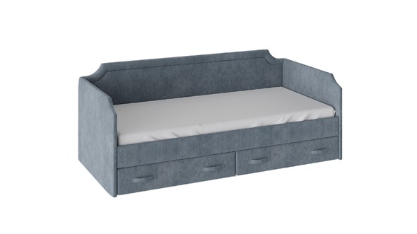 Кровать в детскую Кантри Тип 1, ТД-308.12.02 (Замша синяя) в Пскове - изображение