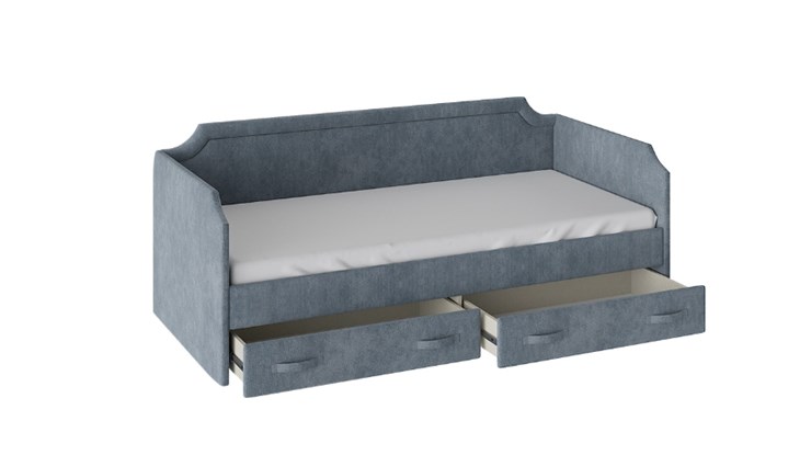 Кровать в детскую Кантри Тип 1, ТД-308.12.02 (Замша синяя) в Пскове - изображение 1