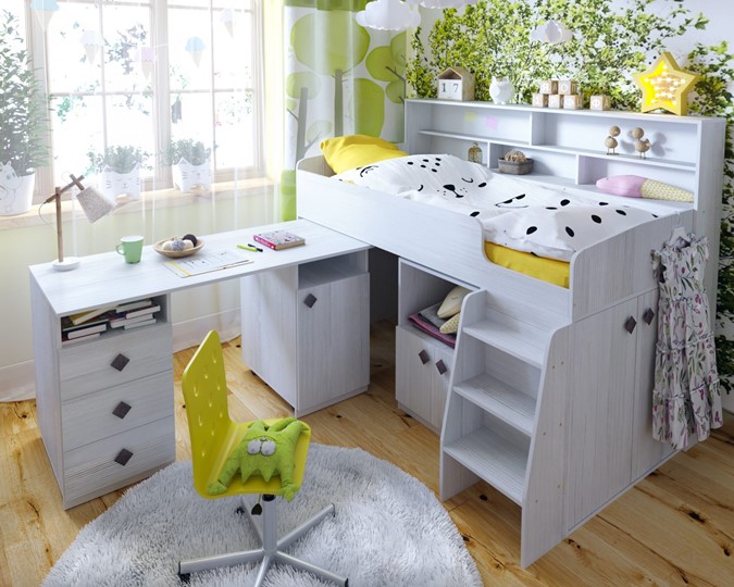 Детская кровать-чердак Малыш-5, цвет Винтерберг в Пскове - изображение 7