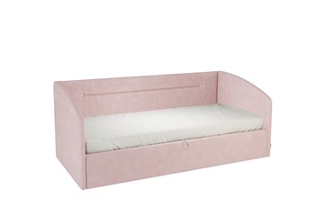 Кроватка 0.9 Альба (Софа), нежно-розовый (велюр) в Пскове