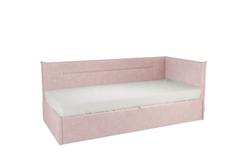 Детская кровать 0.9 Альба (Тахта), нежно-розовый (велюр) в Пскове
