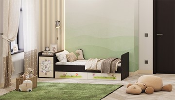 Детская кровать с комодом Фея 1100 Зайчонок Венге-бежевый в Пскове - предосмотр 5