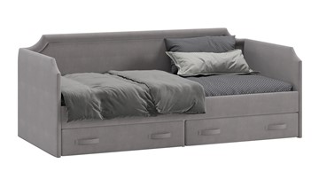 Подростковая кровать Кантри Тип 1, ТД-308.12.02 (Велюр Светло-серый) в Пскове