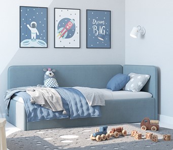Кровать в детскую Leonardo голубой 160х70 в Пскове - предосмотр 4