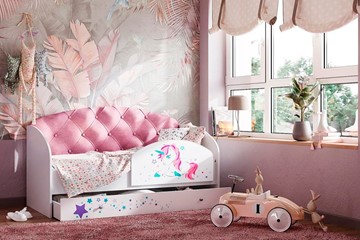 Детская кровать Звездочка с бортиком, Розовый в Пскове