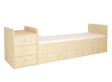 Кровать для новорожденных с комодом POLINI Kids Simple 1100 Натуральный в Пскове - предосмотр 2