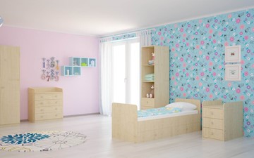 Кровать для новорожденных с комодом POLINI Kids Simple 1100 Натуральный в Пскове - предосмотр 4