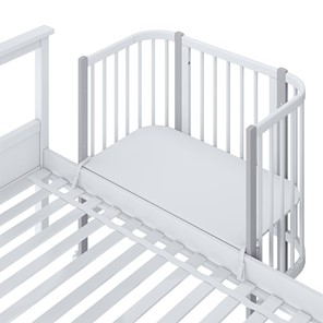 Приставная кровать POLINI Kids Simple 120 Белый / Серый в Пскове - предосмотр 4