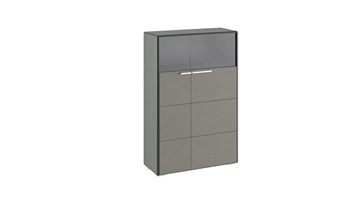 Шкаф Наоми комбинированный двухстворчатый, цвет Фон серый, Джут ТД-208.07.29 в Пскове