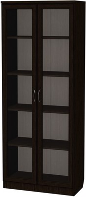 Шкаф со стеклянными дверцами 218, цвет Венге в Пскове - изображение