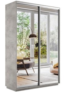 Шкаф 2-дверный Экспресс (2 зеркала) 1200x450x2400, бетон в Пскове