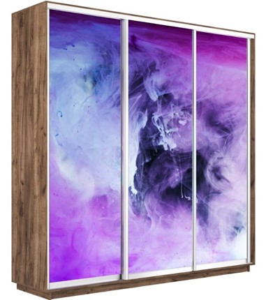 Шкаф Экспресс 2400х600х2200, Фиолетовый дым/дуб табачный в Пскове - изображение