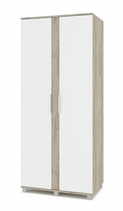 Шкаф 2-дверный П-21, Серый дуб/Белый в Пскове