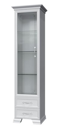 Шкаф-витрина Грация ШР-1, белый, 1 стекло, 420 в Пскове - изображение