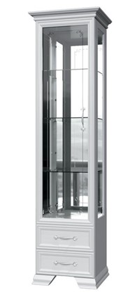 Шкаф-витрина Грация ШР-1, белый, 3 стекла, 420 в Пскове - изображение