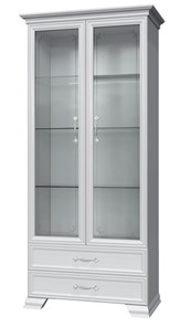 Шкаф-витрина Грация ШР-2, белый, 2 стекла в Пскове