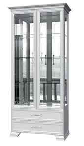 Шкаф-витрина Грация ШР-2, белый, 4 стекла в Пскове