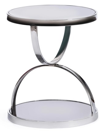 Кофейный столик GROTTO (mod. 9157) металл/дымчатое стекло, 42х42х50, хром в Пскове - изображение