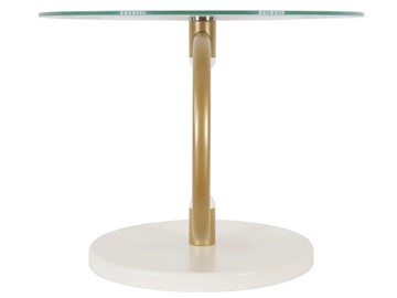 Стеклянный столик Дуэт 13Н (золото-слоновая кость-прозрачное) в Пскове