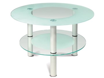 Стеклянный столик Кристалл 3 (алюминий-прозрачное) в Пскове