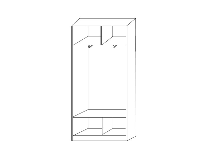Шкаф 2-х створчатый 2200х1200х420 с двумя зеркалами ХИТ 22-4-12/2-55 Дуб Млечный в Пскове - изображение 1