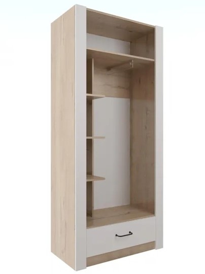 Шкаф гардеробный Ева 5 М1 дуб ирландский/белый матовый в Пскове - изображение 1