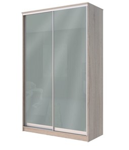 Шкаф Хит-22-14-22 с цветным стеклом, средне-серый 074, Дуб сонома в Пскове