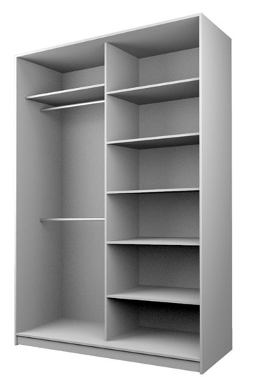 Шкаф 2-х створчатый MAX МШ-23-6-16-11, Профиль Черный/Цвет Венге в Пскове - изображение 1