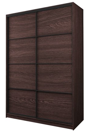 Шкаф 2-х створчатый MAX МШ-23-6-16-11, Профиль Черный/Цвет Венге в Пскове - изображение