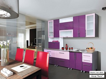Гарнитур кухонный Мыло 224 2600, цвет Фиолет/Пастель фиолет в Пскове