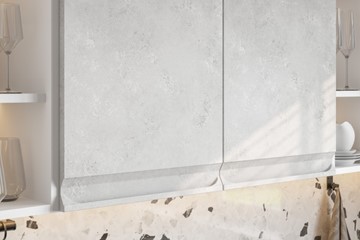 Угловая кухня Вельвет, бетон графит/бетон снежный в Пскове - предосмотр 4