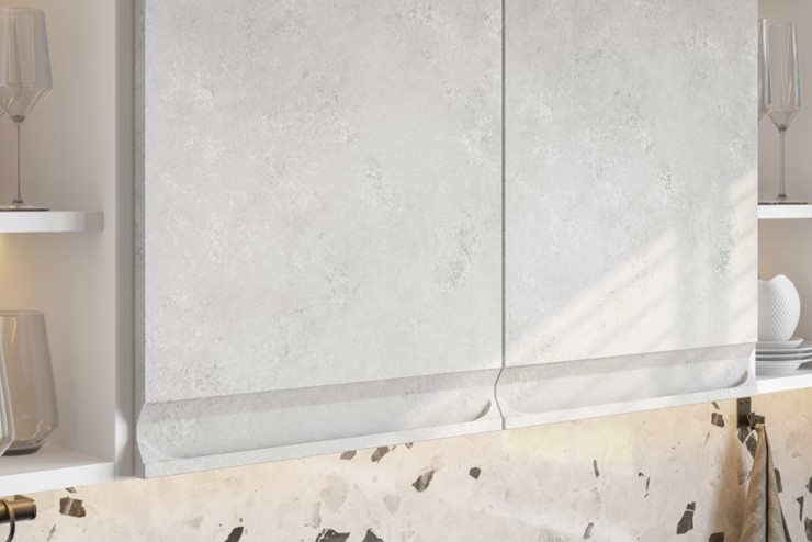 Угловая кухня Вельвет, бетон графит/бетон снежный в Пскове - изображение 4