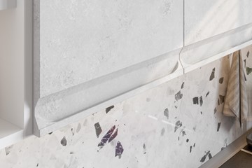 Угловая кухня Вельвет, бетон графит/бетон снежный в Пскове - предосмотр 5