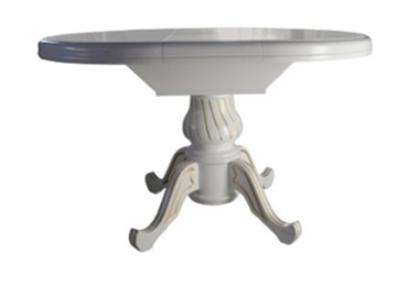 Обеденный раздвижной стол Ф-100(130), на одной ножке, (стандартная покраска) в Пскове - предосмотр 2