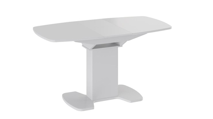 Раздвижной стол Портофино (СМ(ТД)-105.01.11(1)), цвет  Белый глянец/Стекло белое в Пскове - изображение 2