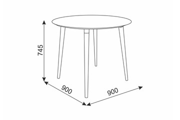 Обеденный стол Сканди 2, белый/светлый лак в Пскове - предосмотр 1