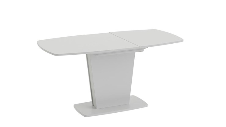 Кухонный стол раскладной Честер тип 2, цвет Белый/Стекло белый глянец в Пскове - изображение 1