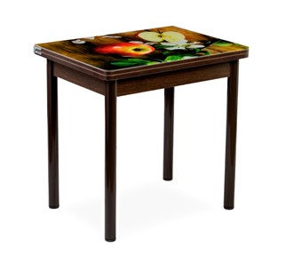 Кухонный пристенный стол СПА-02 СТФ, венге/фотопечать дерево/опоры коричневый в Пскове