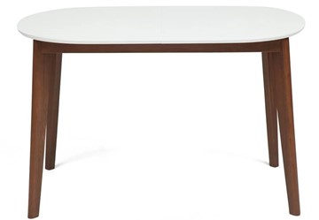 Кухонный стол раскладной BOSCO (Боско) бук/мдф 120+30x80x75 Белый/Коричневый арт.11258 в Пскове
