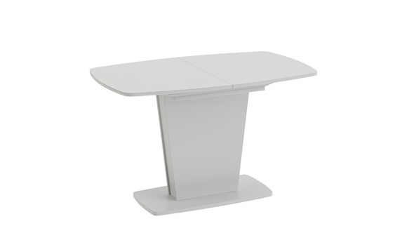 Кухонный стол раскладной Честер тип 2, цвет Белый/Стекло белый глянец в Пскове - изображение